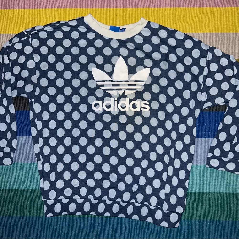 Adidas Original Trefoil Polka Dot Women's Sweatshirt • Size M • EUC